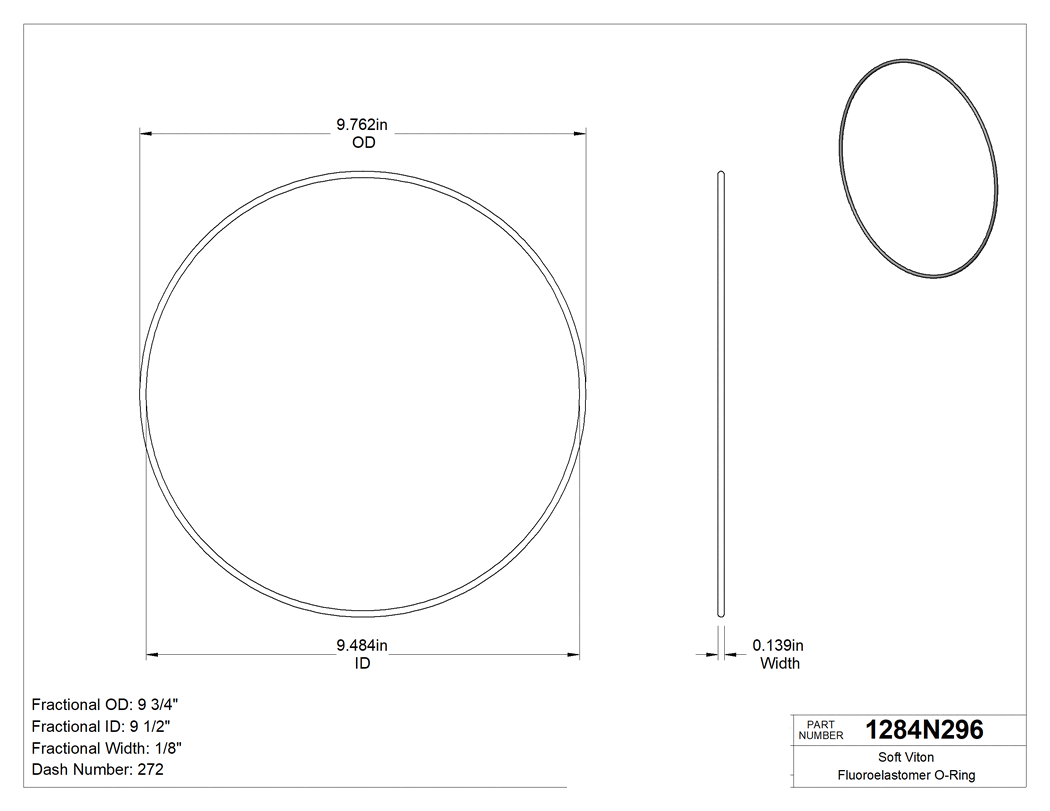 Technical drawing - 1284N296